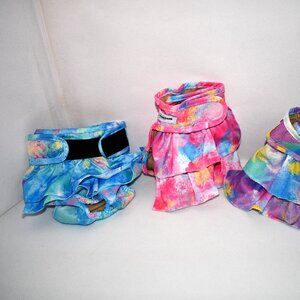 VUNCESSIN Reusable Dog Diapers Female LARGE Washable in Floral with Ruffle NWOT